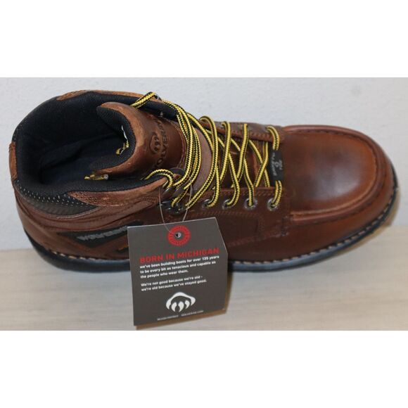Wolverine W211001 Men Sz 11M Tobacco Brown Hellcat 6" Moc Toe CT Wedge Boot - Picture 10 of 16